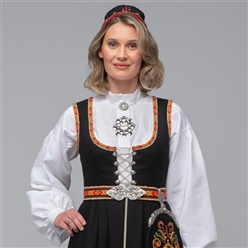 Bilde av Vestfold Husflidslags kvinnebunad - 1932-modell sort